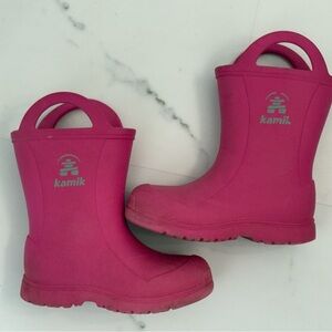 Kamik Kids Pink Rain Boots